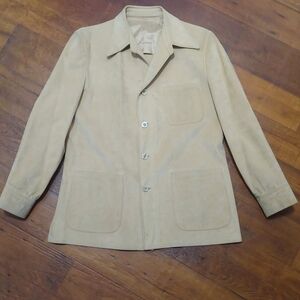 Vintage 1970s Men's Bergdorf Goodman Tan Suede Leisure Jacket